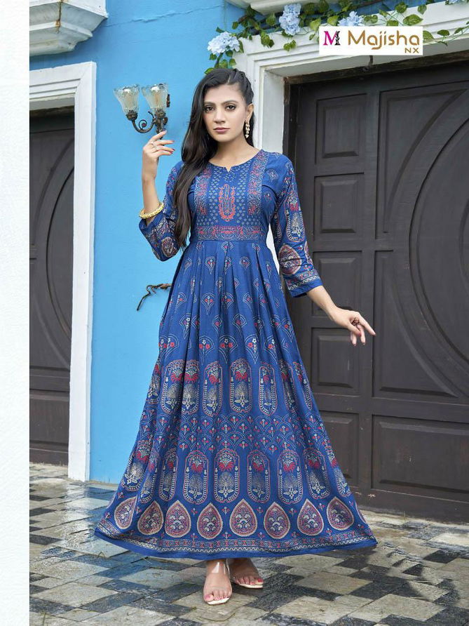 Majisha Nx Angoori 2 New Fancy Designer Festive Wear Long Anarkali Kurti Collection